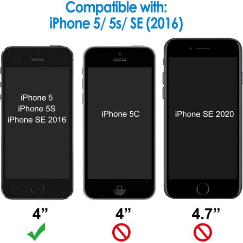  [아마존베스트]JETech Case for Apple iPhone SE 5S 5, Shock-Absorption Bumper Cover, Anti-Scratch Clear Back, Crystal Clear