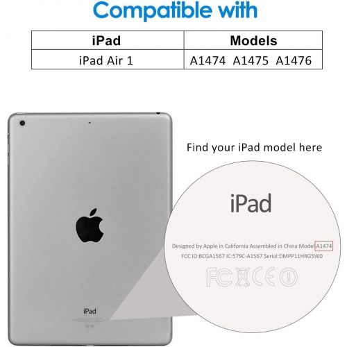  [아마존베스트]JETech Case for Apple iPad Air 1st Edition (NOT for iPad Air 2), Smart Cover with Auto Wake/Sleep, Black