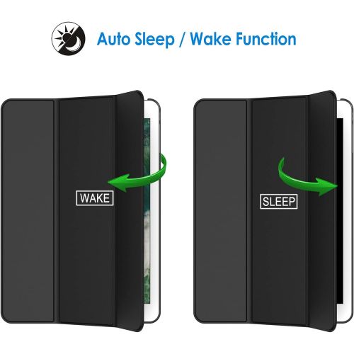  [아마존베스트]JETech Case for iPad (9.7-Inch, 2018/2017 Model, 6th/5th Generation), Smart Cover Auto Wake/Sleep, Black