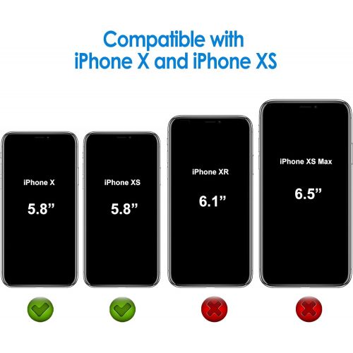  [아마존베스트]JETech Case for iPhone Xs and iPhone X, Shock-Absorption Bumper Cover (HD Clear)