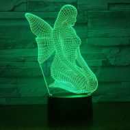 JFSJDF 7 Color Changing Fairy 3D Light Night 3D Lava Lamp Creative Mood Wedding Decor Gift Bedroom Table Lamp Drop Shipping