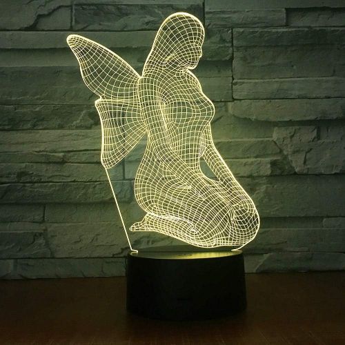  JFSJDF 7 Color Changing Fairy 3D Light Night 3D Lava Lamp Creative Mood Wedding Decor Gift Bedroom Table Lamp Drop Shipping