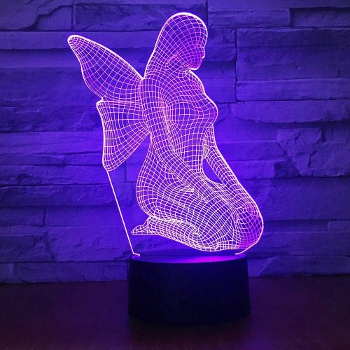  JFSJDF 7 Color Changing Fairy 3D Light Night 3D Lava Lamp Creative Mood Wedding Decor Gift Bedroom Table Lamp Drop Shipping