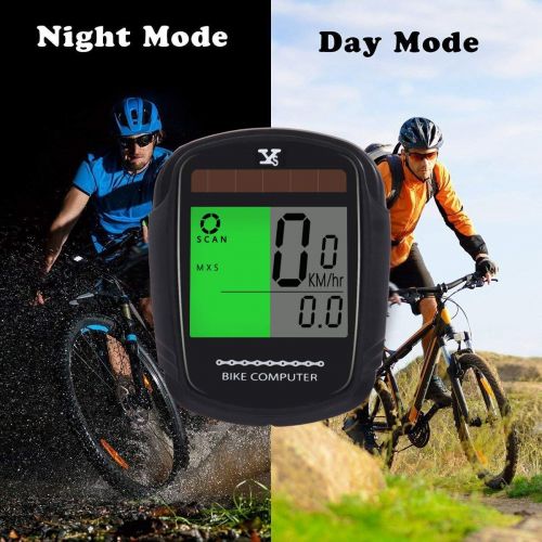  JGRZF Bike Computer Bicycle Wireless Speedometer and Odometer Waterproof Backlight with Digital LCD Display for Outdoor Cycling and Fitness Multi Function (Wireless Computer)