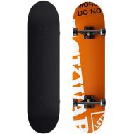 JH Four-Wheel Skateboard 31 Inches (80cm) 6-12 Years Old and Above Teenagers/Adults Professional Action Type (Black Orange) Double Tilt Skateboard