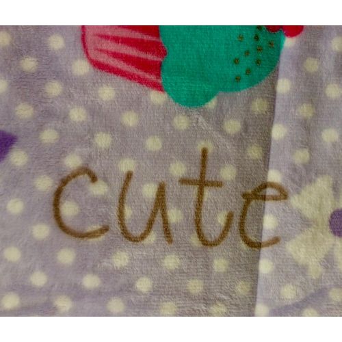  JHF Cupcake,Yummy Girls Chic Blanket with Sherpa Very Softy Queen