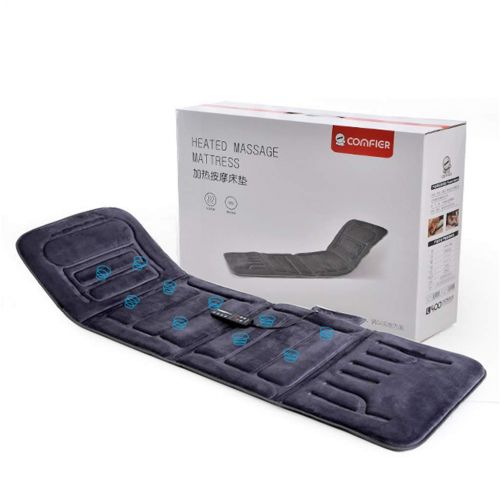  JHKJ Shiatsu Back & Neck Seat Cushion Massager Chair - Vibration Body Full Body Heating Massage Mat, for Home & Office,Gray