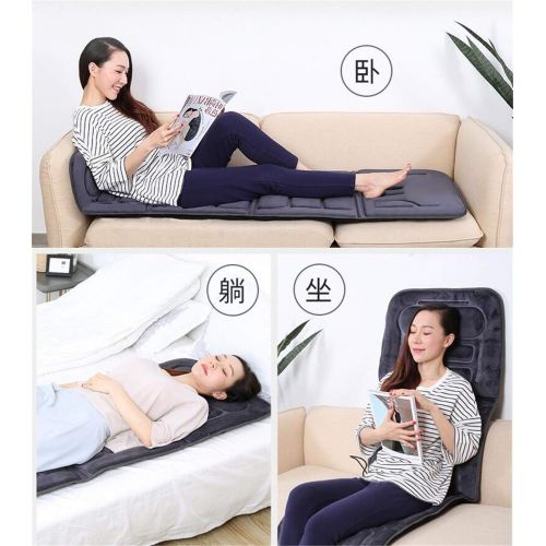  JHKJ Shiatsu Back & Neck Seat Cushion Massager Chair - Vibration Body Full Body Heating Massage Mat, for Home & Office,Gray