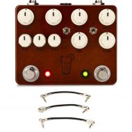 JHS Sweet Tea V3 2-in-1 Dual OD Pedal with Patch Cables