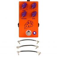 JHS Cheese Ball Distortion/Fuzz Pedal with Patch Cables