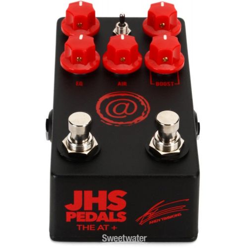  JHS AT (Andy Timmons) Drive V2 Pedal - Black with Red Logo - Sweetwater Exclusive