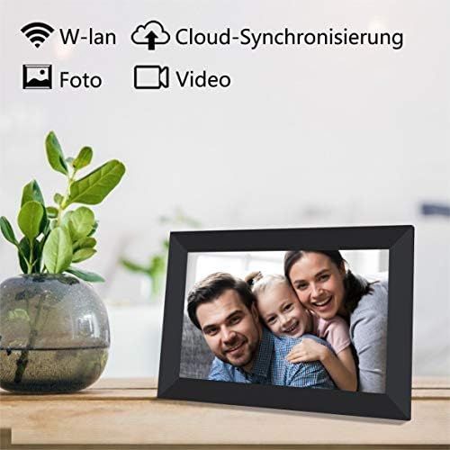  [아마존베스트]JHZL 10.1 Inch 16GB Smart WiFi Cloud Digital Photo Frame with 800 x 1280 IPS LCD Panel, Danish Design Frameo App Send Photos from Anywhere, Touch Screen, (Black)