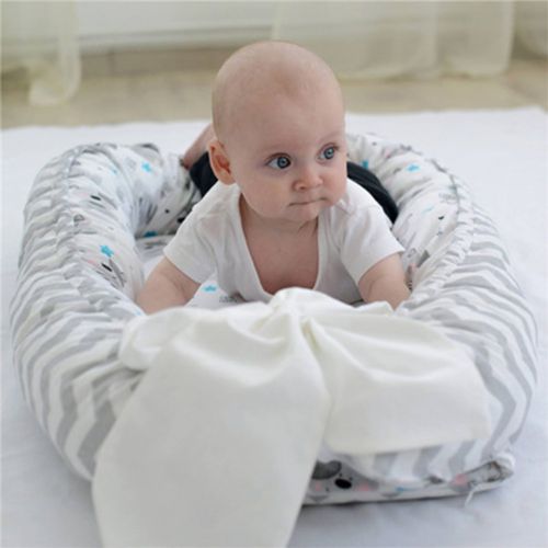  JHion Baby Lounger, Portable Super Soft and Breathable Newborn Infant Bassinet, Newborn Cocoon Snuggle Bed