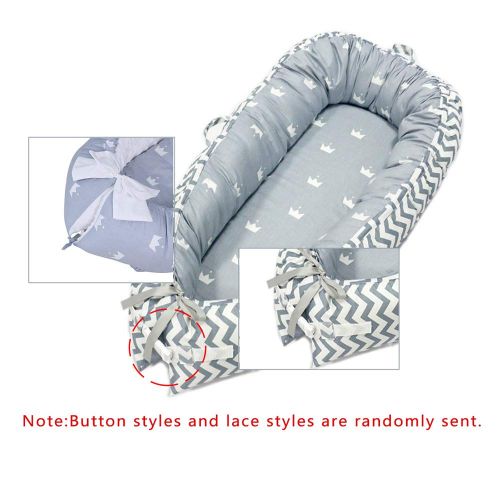  JHion Baby Lounger, Portable Super Soft and Breathable Newborn Infant Bassinet, Newborn Cocoon Snuggle Bed