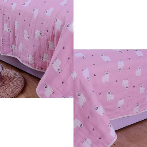  JHion 6 Layers of 100% Muslin Cotton Summer Blanket,Premium Toddler Blanket Summer Quilt/Throw Blanket for Teens, Adults Blue Cloud 59.06 X 78.74 Inch