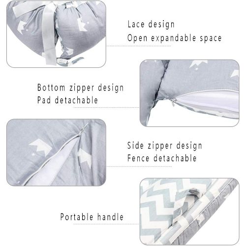  [아마존베스트]JHion Baby Lounger, Portable Super Soft and Breathable Newborn Infant Bassinet, Newborn Cocoon Snuggle Bed