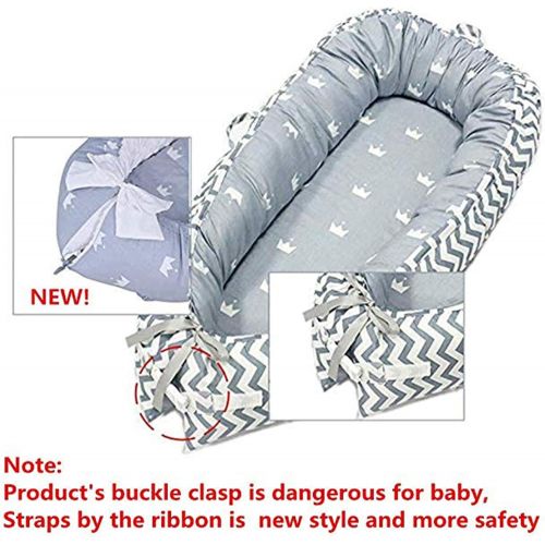  [아마존베스트]JHion Baby Lounger, Portable Super Soft and Breathable Newborn Infant Bassinet, Newborn Cocoon Snuggle Bed