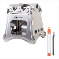 JIADA Portable Camping Stove,Folding Backpacking Stove Lightweight Stainless Steel Wood Burning Stoves for BBQ Outdoor Hiking Traveling Picnic