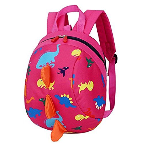  JIAHG Toddler Safety Harness BackpackKids Walker Daypack Cartoon DinosaurRucksack Baby Prevent Lost Walking Shoulder Bag Preschool School Bag for Boys Girls Zoo Park Kindergarten Nurse