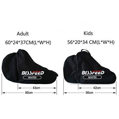  JIAHG Standard Roller Skate Bag Adult Kids Ice/Roller Skate Carry Bag 600D Oxford Cloth Waterproof Skate Storage Bag for Adult Children