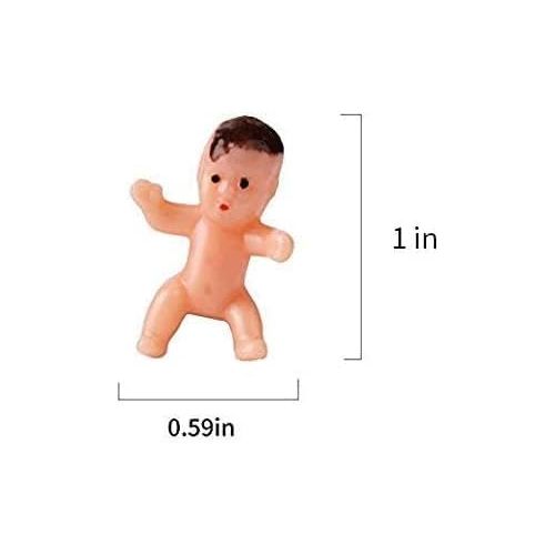  JIAKAI 60pcs Mini Plastic Babies for Baby Shower, ice Cube Game, Party Decorations, Baby Toys
