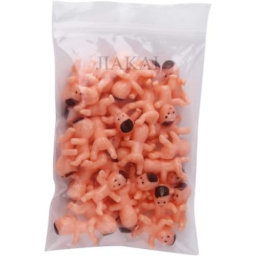  JIAKAI 60pcs Mini Plastic Babies for Baby Shower, ice Cube Game, Party Decorations, Baby Toys