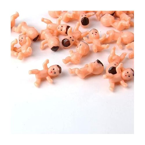  JIAKAI 60pcs Mini Plastic Babies for Baby Shower, ice Cube Game, Party Decorations, Baby Toys