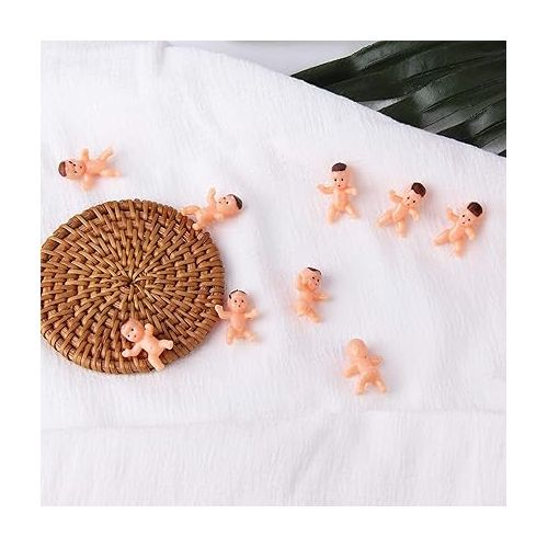  JIAKAI 60pcs Mini Plastic Babies for Baby Shower, ice Cube Game, Party Decorations, Baby Toys
