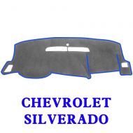 JIAKANUO Auto Car Dashboard Dash Board Cover Mat Fit for Chevrolet Silverado 2008-2013 (Gray-Blue)