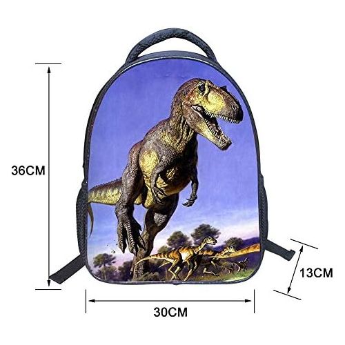  JIAN YA NA Baby Toddler Kids 3D Animals Cool Dinosaur Print Canvas Backpack Schoolbag Shoulder Bag for Kindergarten