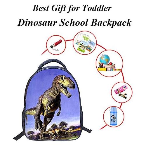  JIAN YA NA Baby Toddler Kids 3D Animals Cool Dinosaur Print Canvas Backpack Schoolbag Shoulder Bag for Kindergarten