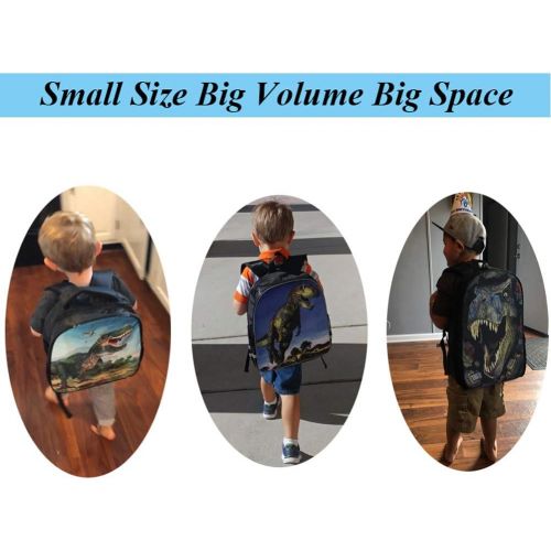  JIAN YA NA Baby Toddler Kids 3D Animals Cool Dinosaur Print Canvas Backpack Schoolbag Shoulder Bag for Kindergarten