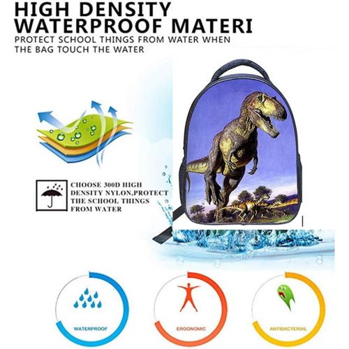  JIAN YA NA Baby Toddler Kids 3D Animals Cool Dinosaur Print Canvas Backpack Schoolbag Shoulder Bag for Kindergarten