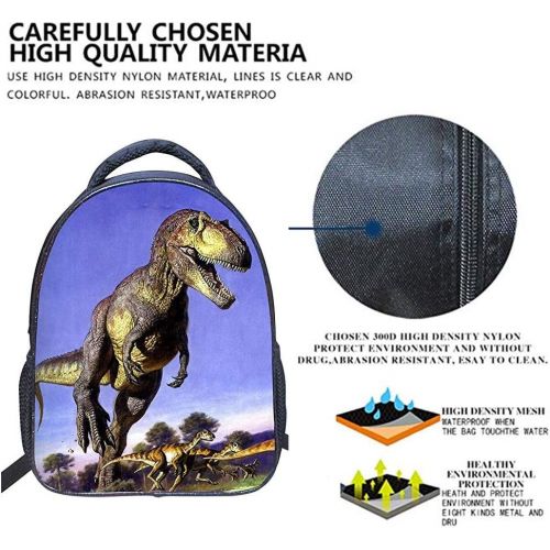  JIAN YA NA Baby Toddler Kids 3D Animals Cool Dinosaur Print Canvas Backpack Schoolbag Shoulder Bag for Kindergarten