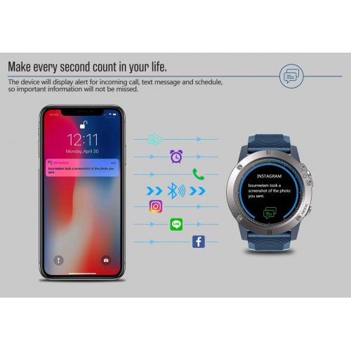  JIANGJIE Smart Watch Fitness Tracker IPS Color Touch Screen with Heart Rate, Blood Pressure, Blood Oxygen Measurement, Multiple Sports Modes, Smart Reminder, IP67 Waterproof