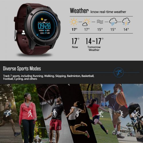  JIANGJIE Smart Watch Fitness Tracker IPS Color Touch Screen with Heart Rate, Blood Pressure, Blood Oxygen Measurement, Multiple Sports Modes, Smart Reminder, IP67 Waterproof