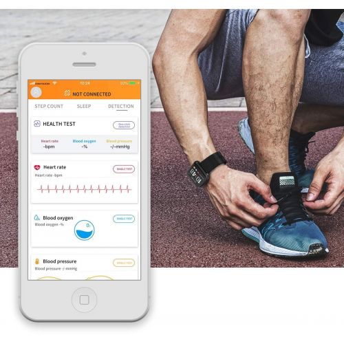  JIANGJIE Smart Watch, TFT HD Screen Fitness Tracker with Heart Rate Blood Pressure Detection Sleep Monitoring Calorie Smart Reminder IP67 Waterproof