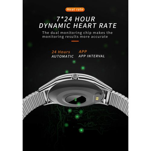  JIANGJIE Smart Watch, Fitness Tracker with Heart Rate Detection Sleep Monitoring Multiple Sports Mode Calorie Smart Reminder IP68 Waterproof