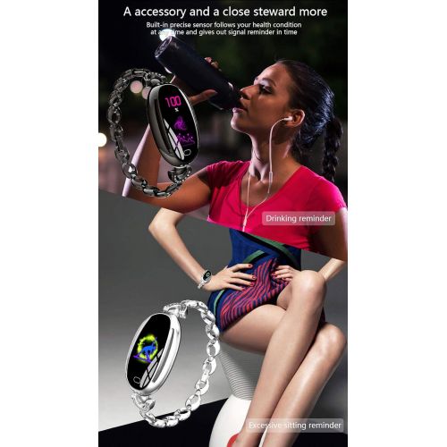  JIANGJIE Women Smart Bracelet with Heart Rate Blood Pressure Monitor Smart Band Fitness Tracker Smart Watch Clock