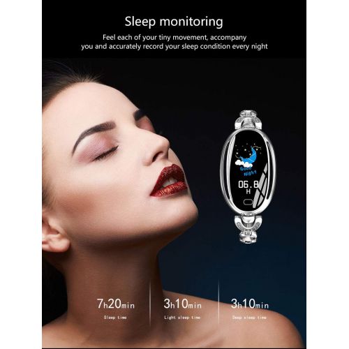  JIANGJIE Women Smart Bracelet with Heart Rate Blood Pressure Monitor Smart Band Fitness Tracker Smart Watch Clock