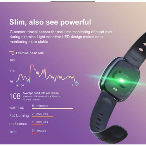  JIANGJIE Fitness Tracker Smart Watch 1.3 Inch Full Touch Screen Multiple Sports Modes IP67 Waterproof with Heart Rate, Blood Pressure, Blood Oxygen Measurement, Smart Reminder, Rem