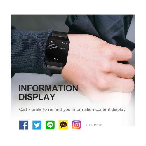  JIANGJIE Smart Watch, Color Screen Fitness Tracker with Heart Rate Blood Pressure Detection Sleep Monitoring Calorie Smart Reminder IP67 Waterproof