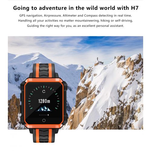  JIANGJIE Smart Watch Fitness Tracker 3G GPS IP68 Waterproof with Heart Rate, Blood Pressure, Blood Oxygen Measurement, Sports Record, Smart Reminder, Remote Photo