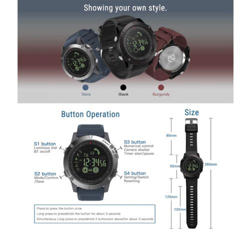  JIANGJIE Bluetooth Smart Watch Fitness Tracker Long Standby with Heart Rate Measurement, Multiple Sports Modes, Smart Reminder, IP67 Waterproof