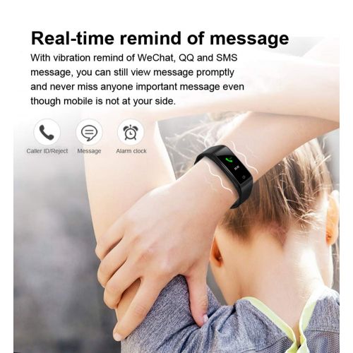  JIANGJIE Smart Bracelet Fitness Band Sport Activity Tracker Heart Rate Monitor Wristband Step Counter Smartband IP67 Waterproof