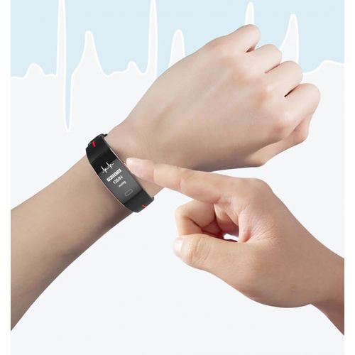  JIAYOUNX Fitness Tracker Smart Bracelet Watch,Heart Blood Pressure Monitoring Ecg+Ppg Double Monitoring Electrocardiogram Display Smart Movement Bracelet
