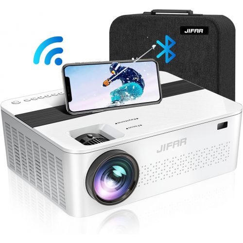  JIFAR Native 1080p Projector,7000 Lumens Projector for outdoor movies with 400 Display,Support 4K Dolby & Zoom,100000 hrs life,Indoor & Outdoor Projector Compatible with TV Stick,HDMI,VG