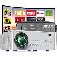 JIFAR Native 1080P Projector,9000 L Projector for Outdoor Movies with 400 Display, Support 4K Dolby & Zoom,100000 Hours Life Indoor and Outdoor Projector Compatible with TV Stick,HDMI,VG