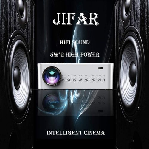  JIFAR Native 1080P Projector,9000 L Projector for Outdoor Movies with 400 Display, Support 4K Dolby & Zoom,100000 Hours Life Indoor and Outdoor Projector Compatible with TV Stick,HDMI,VG