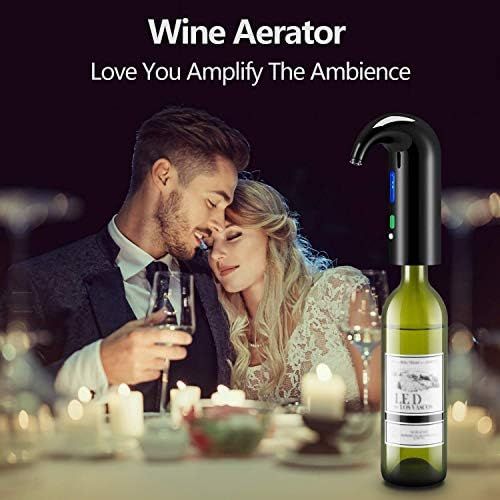  [아마존베스트]JIFAR Electric Wine Aerator Pourer, Stopper Multi-Smart Automatic Wine Dispenser - Premium Aerating Pourer and Decanter Spout - wine preserver